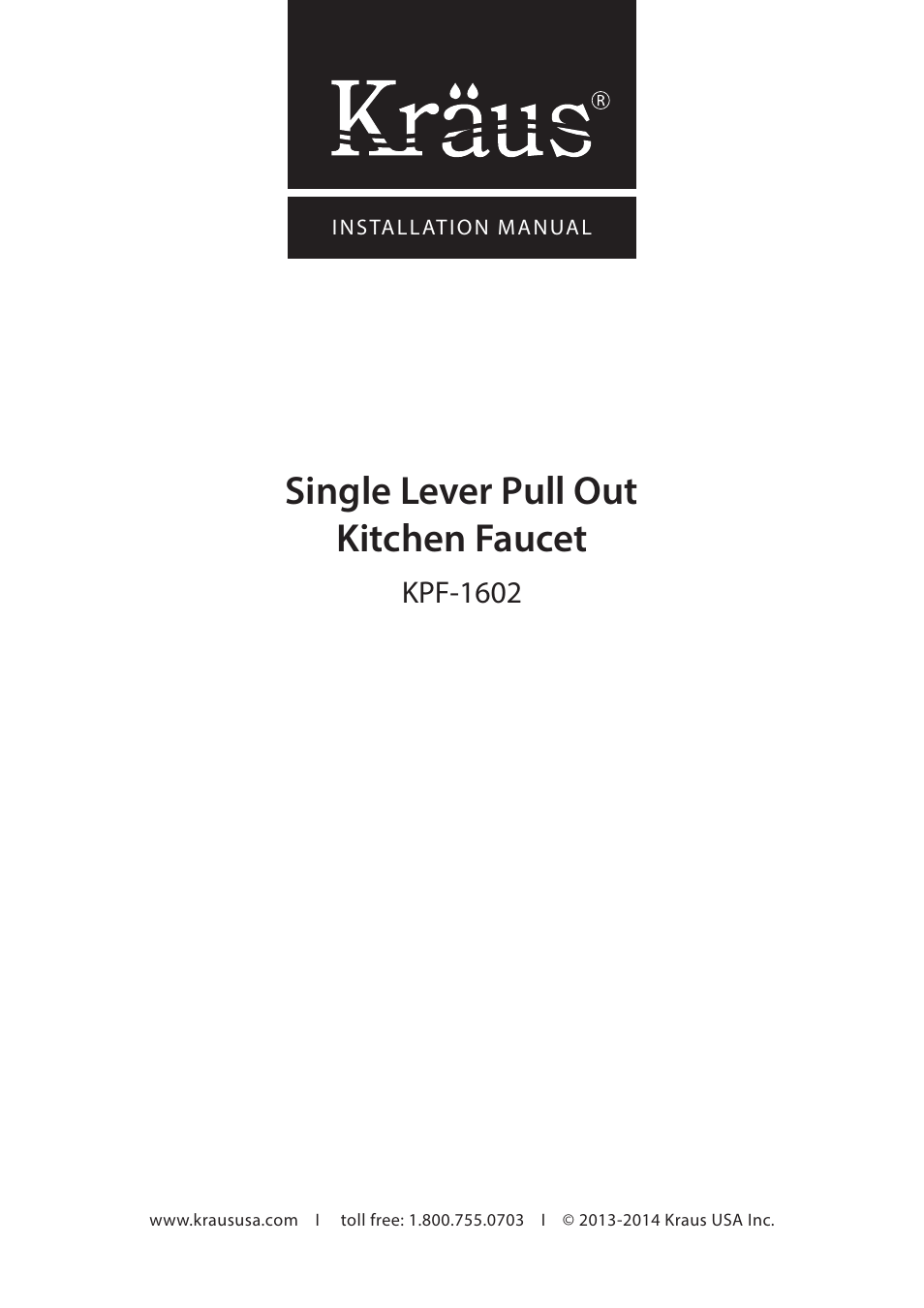 Kraus KHU123-32-KPF1602-KSD30 User Manual | 12 pages
