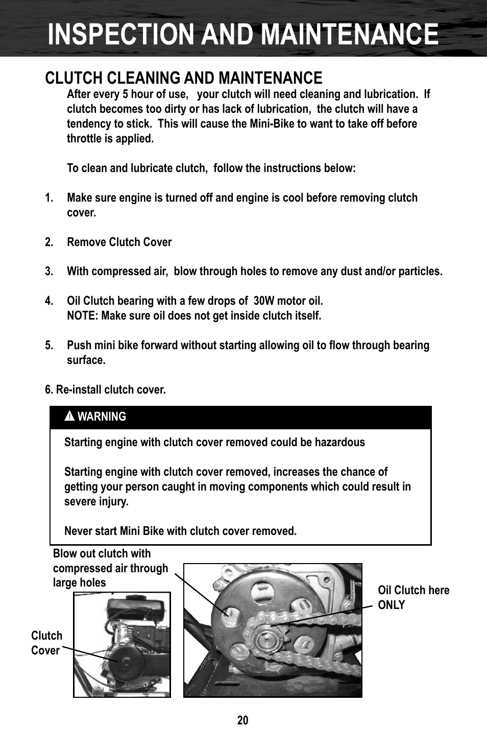 Inspection and maintenance, Clutch cleaning and maintenance | Bajaj Electricals DB30 User Manual | Page 23 / 33