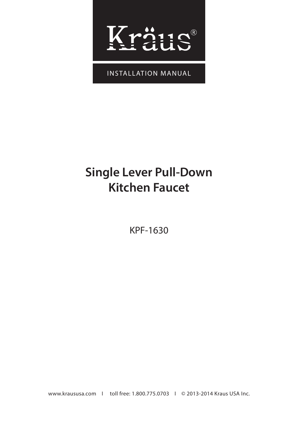 Kraus KPF-1630 User Manual | 16 pages