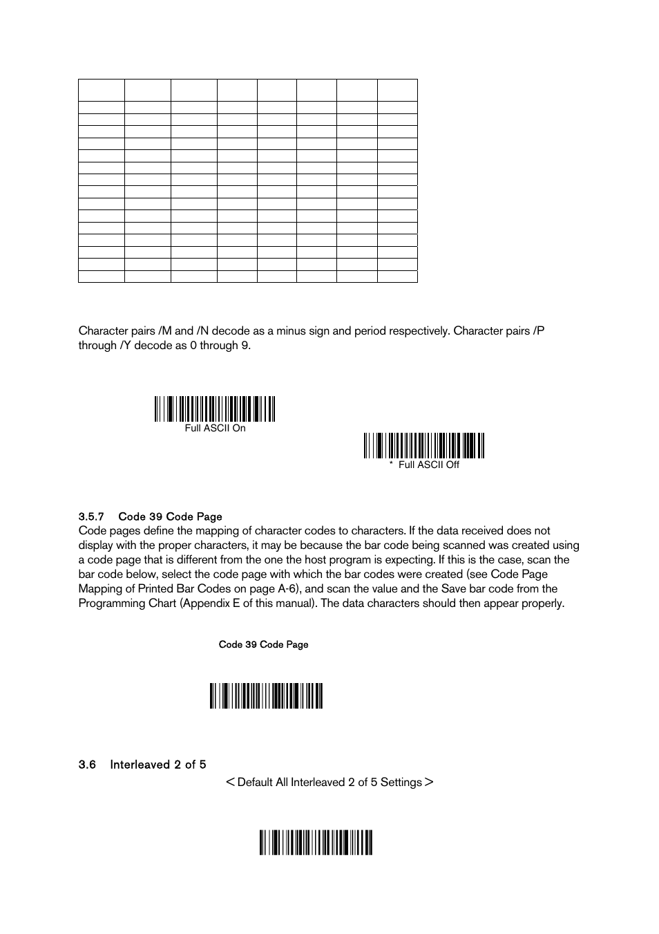 Interleaved 2 of 5, Nterleaved | Baracoda BCM 2604 User Manual | Page 19 / 49