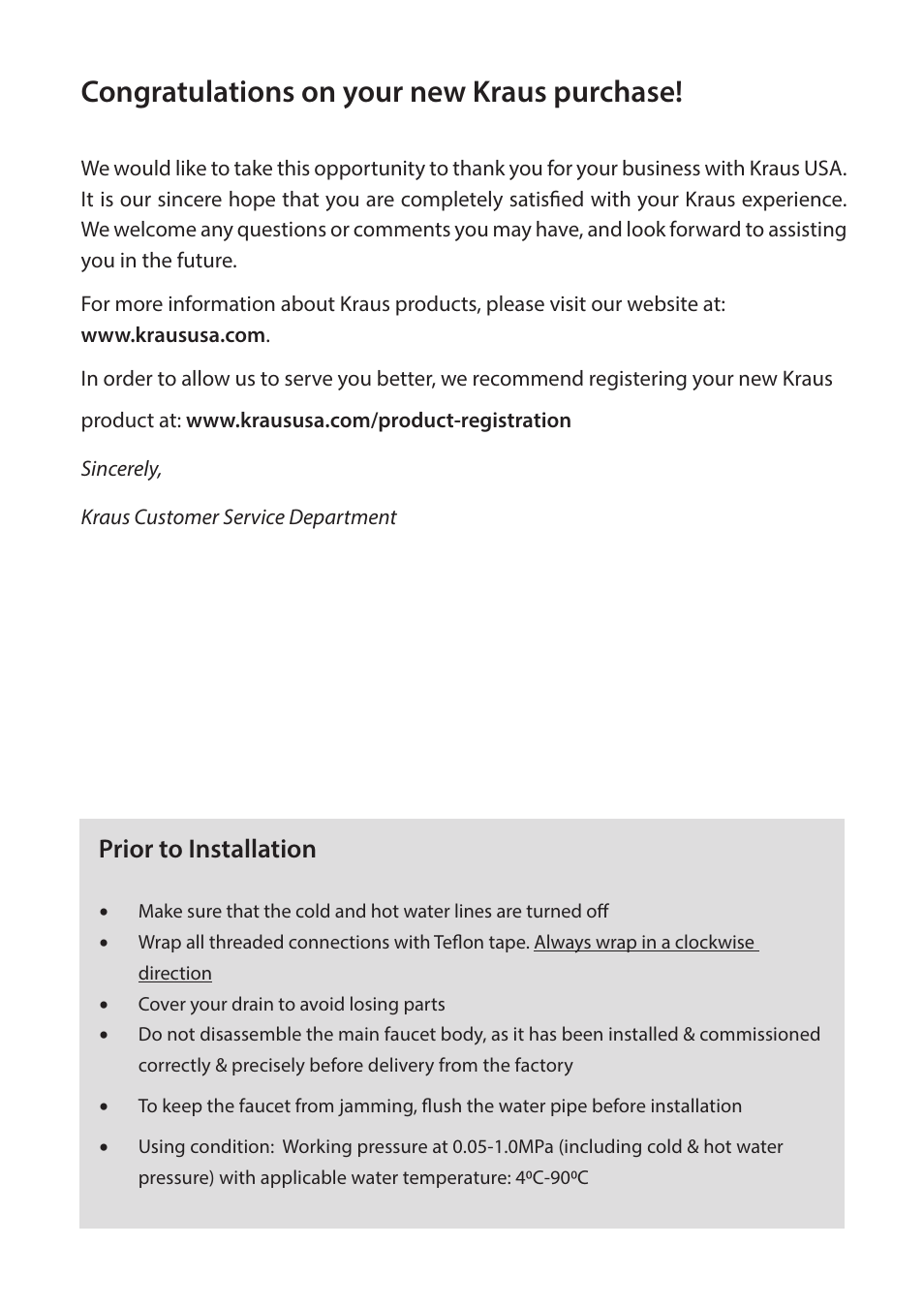 Kraus FVS-1002 User Manual | Page 2 / 12