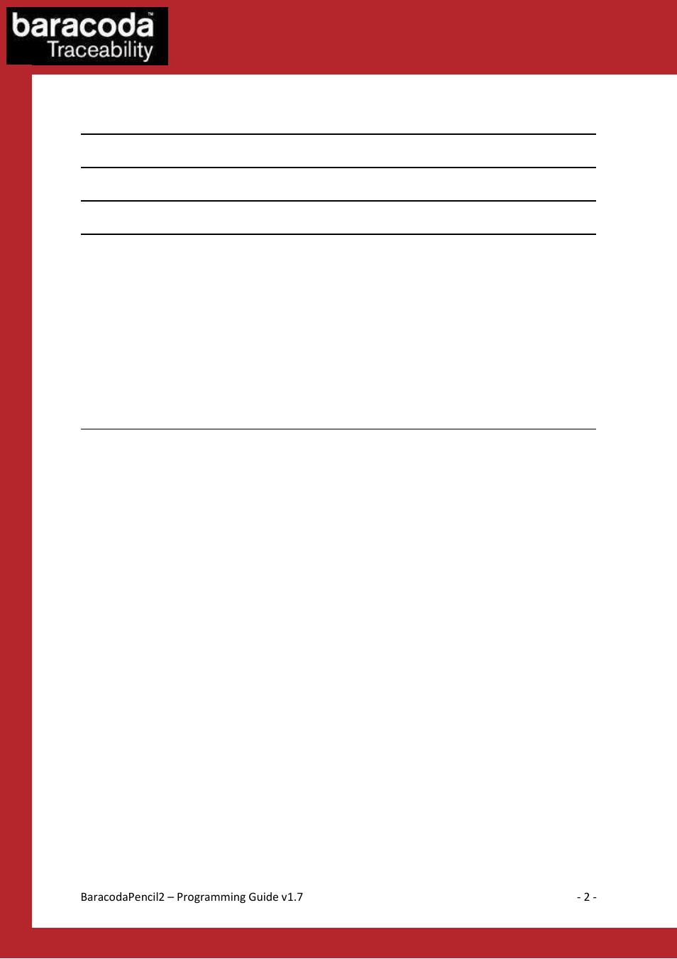 Summary, Data capture for workforce in motion | Baracoda BaracodaPencil2 User Manual | Page 2 / 39