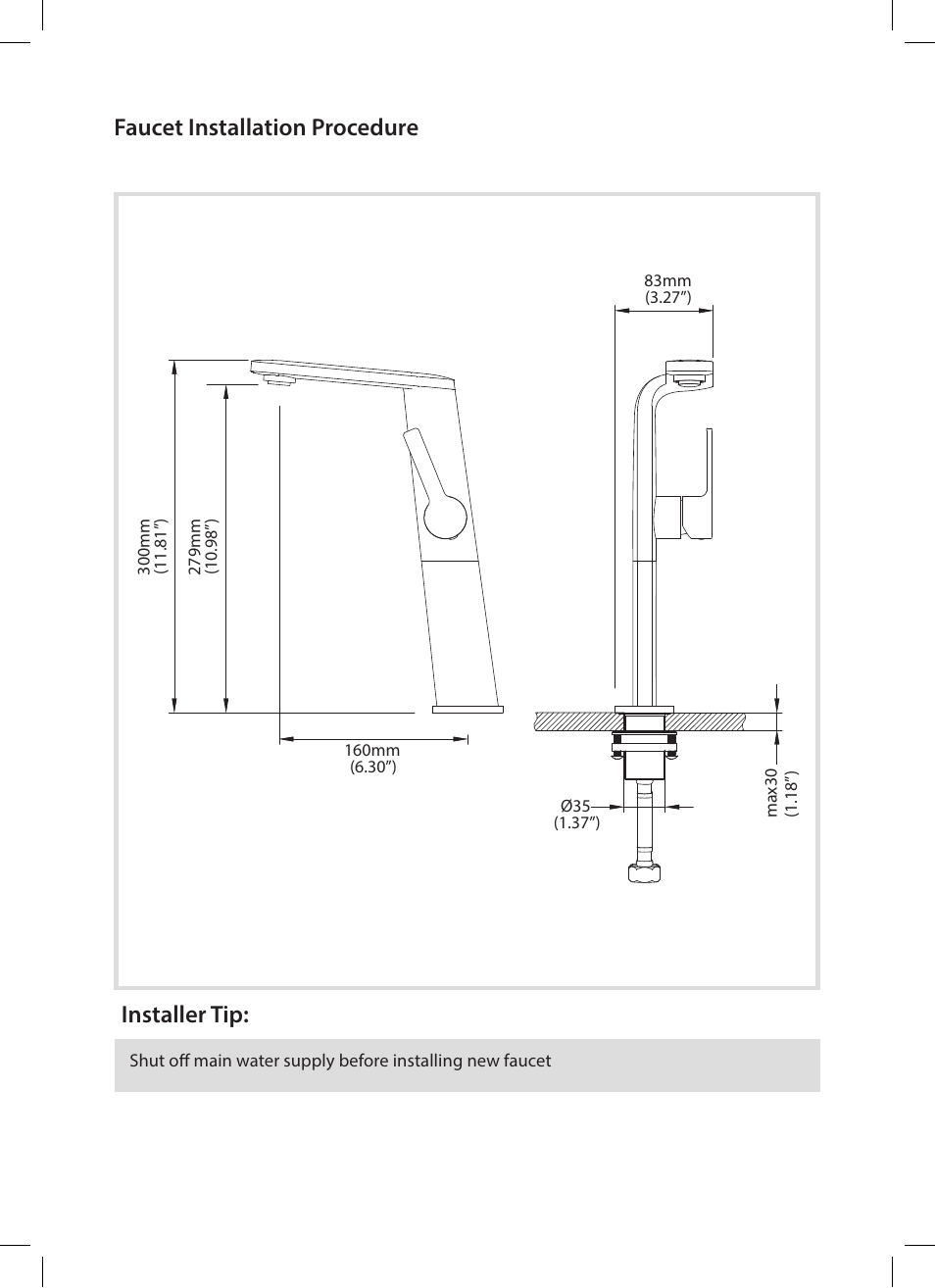 Faucet installation procedure installer tip | Kraus KEF-15400 User Manual | Page 5 / 12