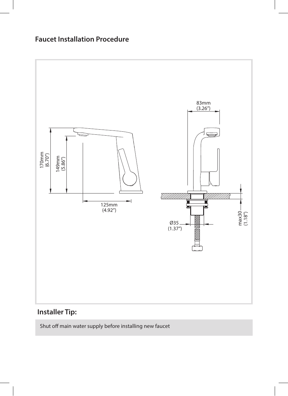 Faucet installation procedure installer tip | Kraus KEF-15401 User Manual | Page 5 / 12
