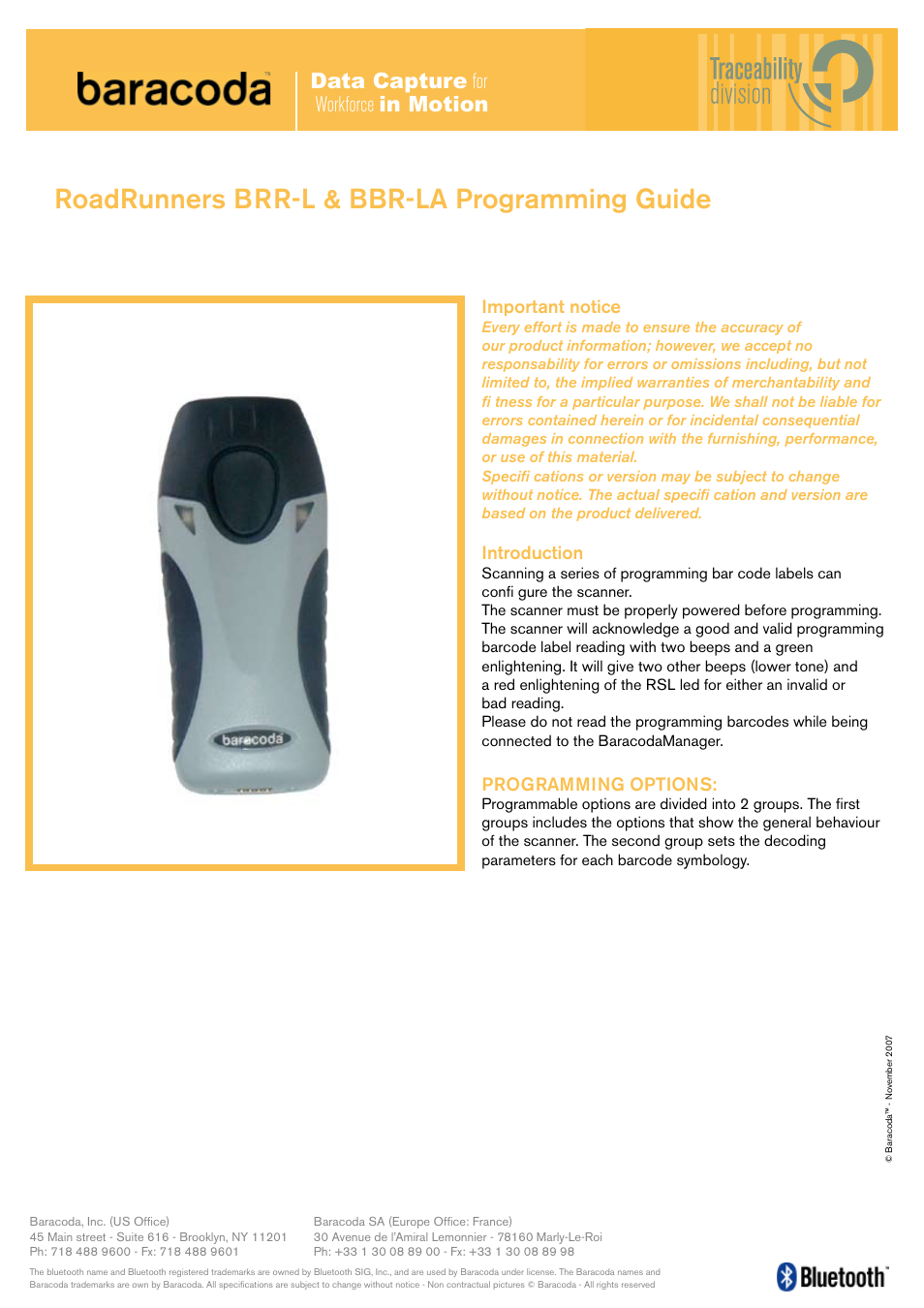 Baracoda BRR-L User Manual | 29 pages