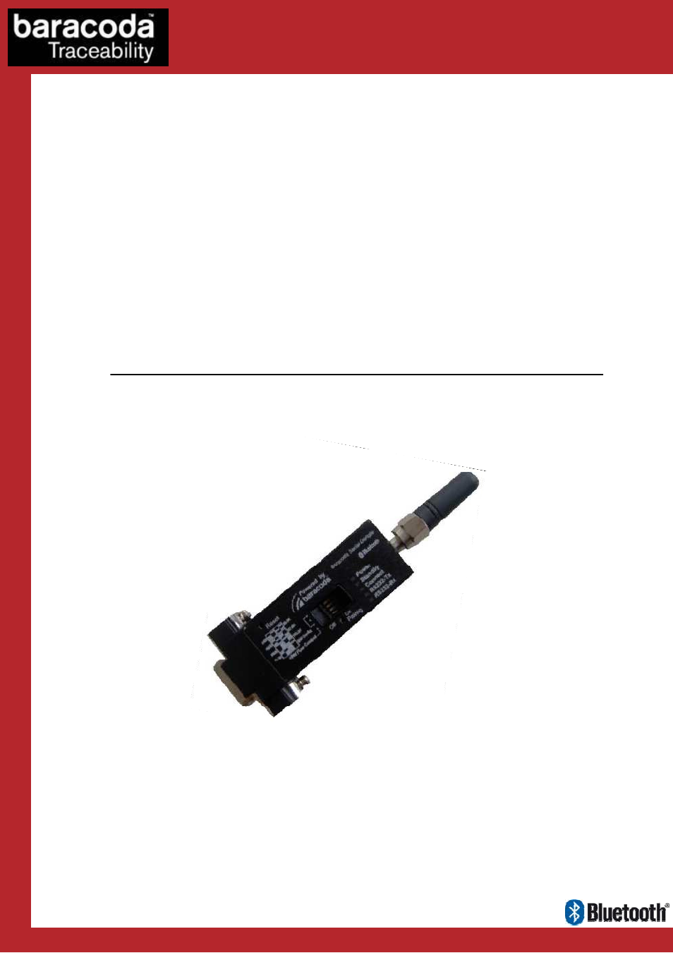 Baracoda BLUETOOTH RS232RS232 User Manual | 21 pages