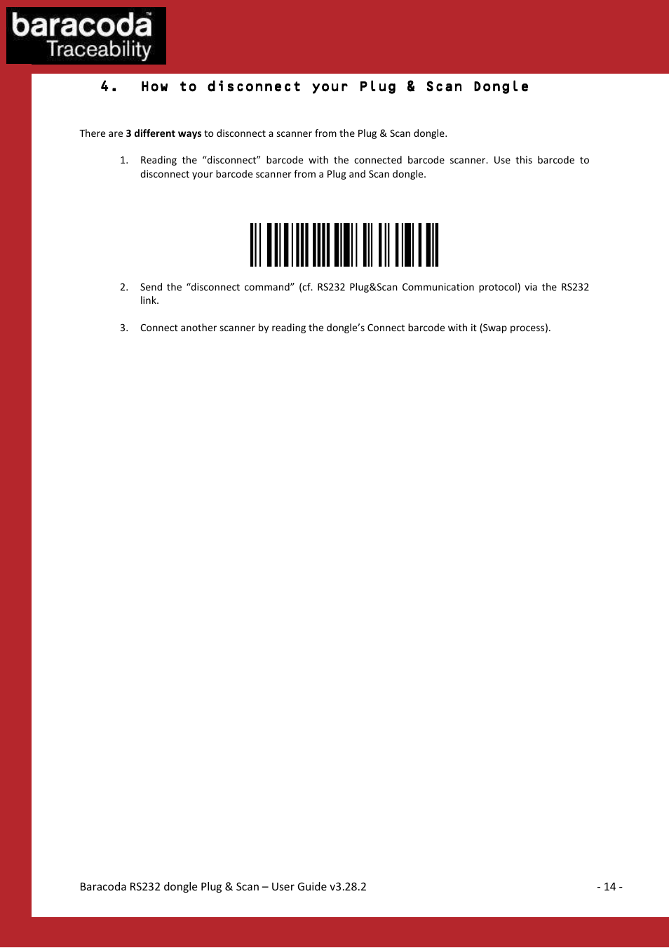 Baracoda BLUETOOTH RS232RS232 User Manual | Page 14 / 21