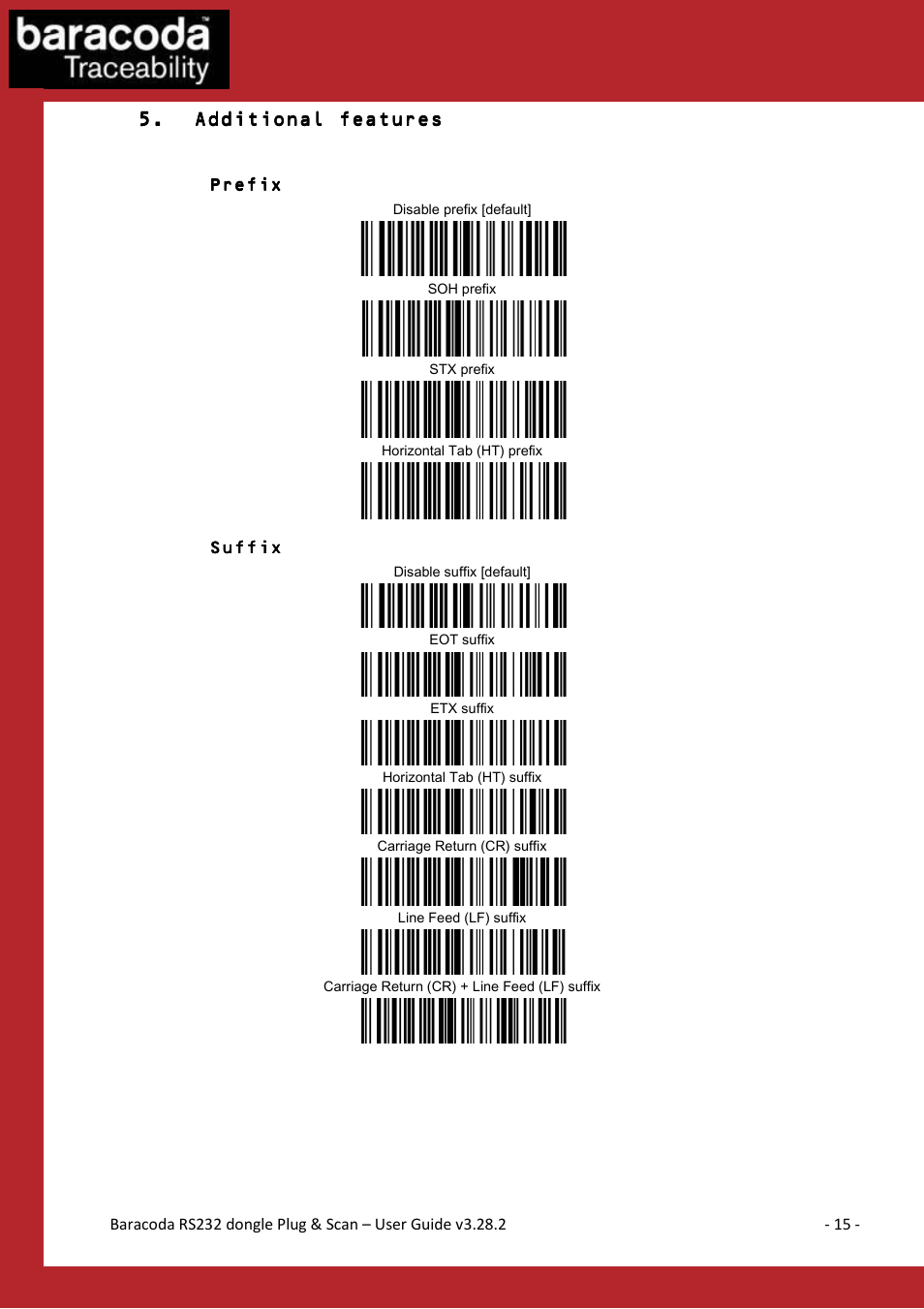 Baracoda BLUETOOTH RS232RS232 User Manual | Page 15 / 21