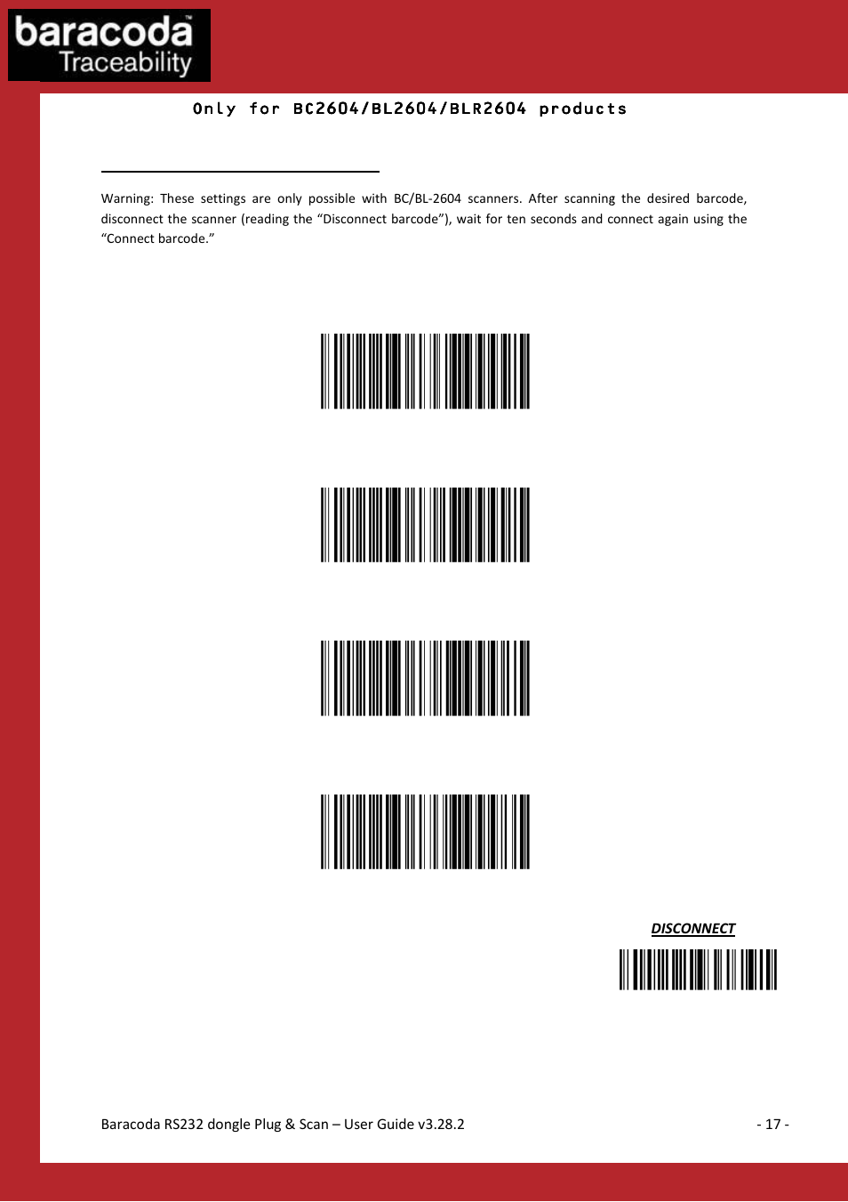 Baracoda BLUETOOTH RS232RS232 User Manual | Page 17 / 21