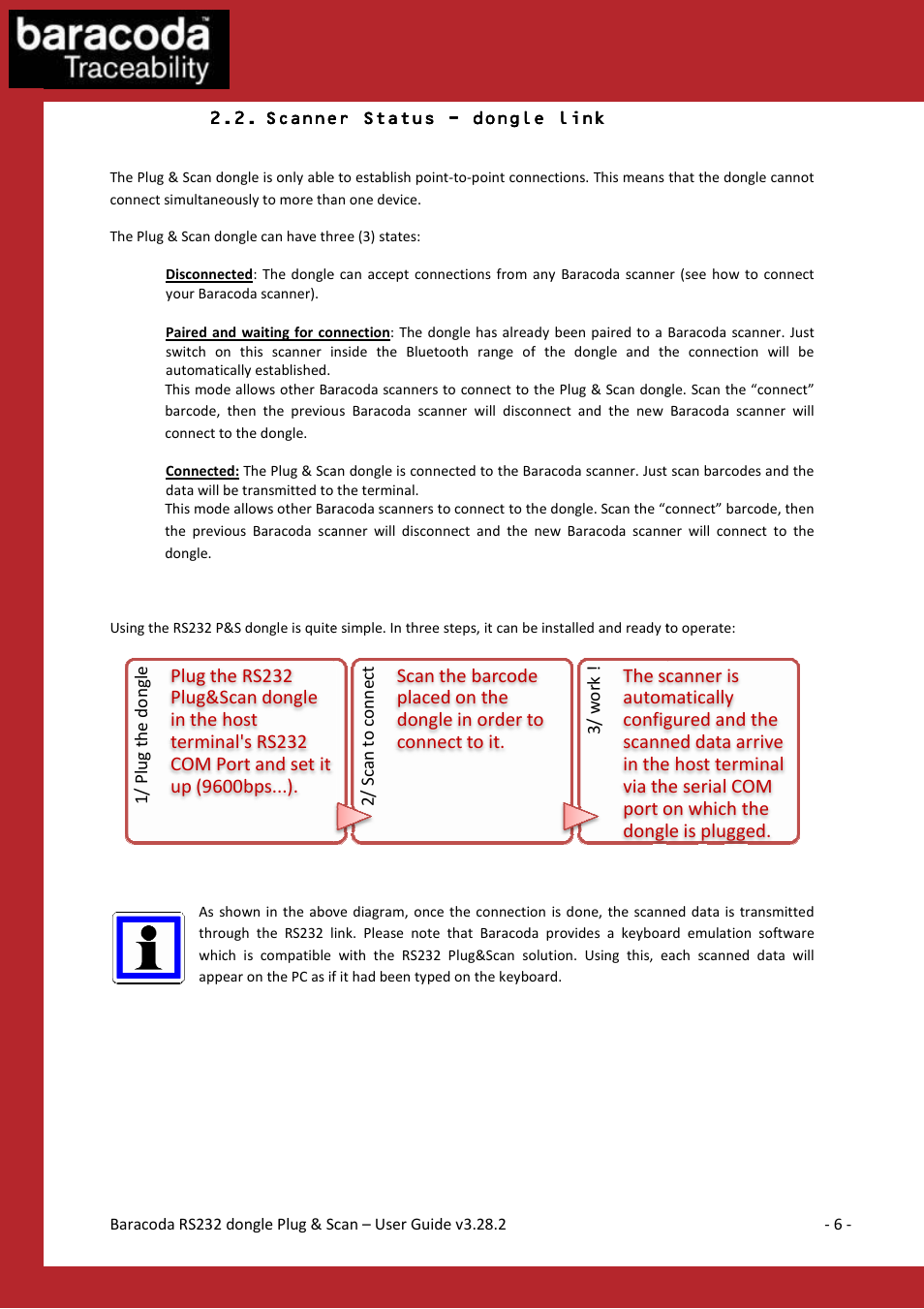 Baracoda BLUETOOTH RS232RS232 User Manual | Page 6 / 21