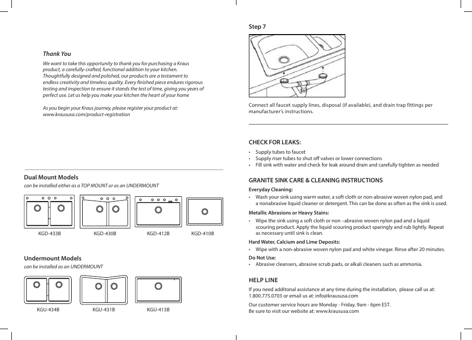 Kraus KGU-434B User Manual | Page 2 / 4