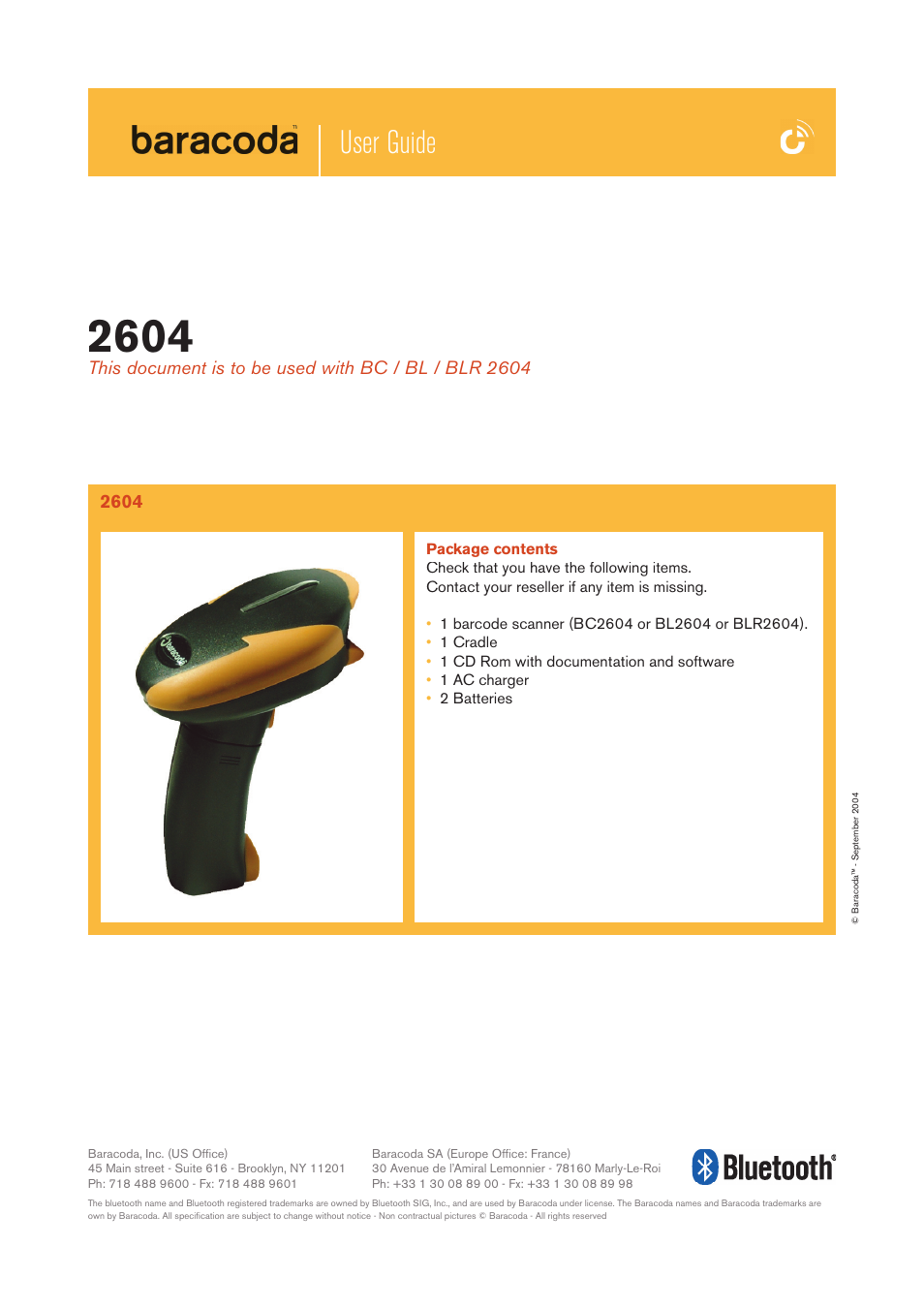 Baracoda 2604 User Manual | 9 pages