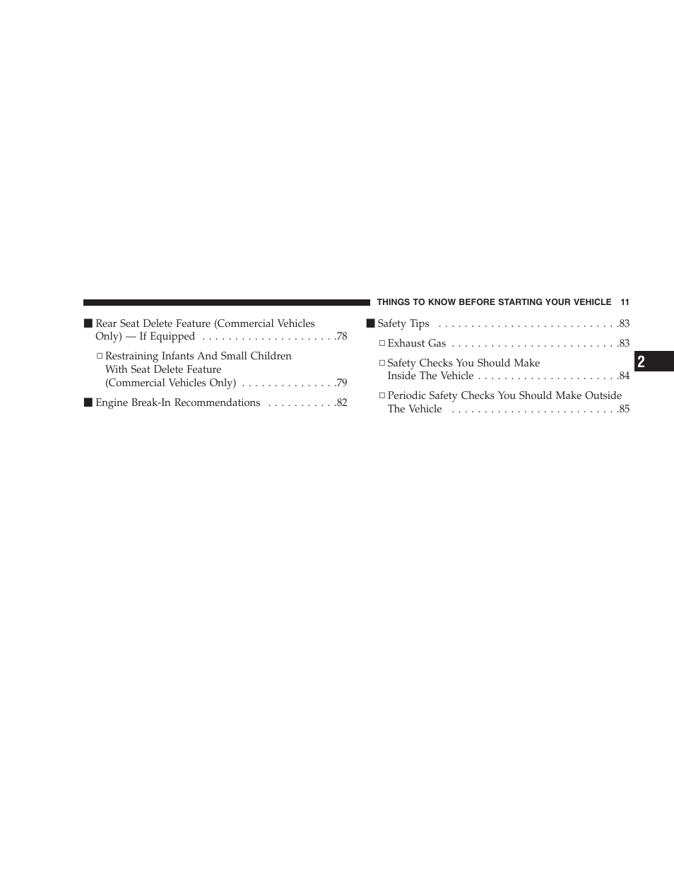 Dodge 2005 Grand Caravan User Manual | Page 11 / 480