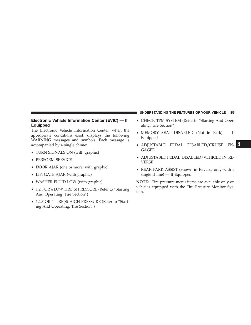 Electronic vehicle information center (evic), If equipped | Dodge 2005 Grand Caravan User Manual | Page 155 / 480