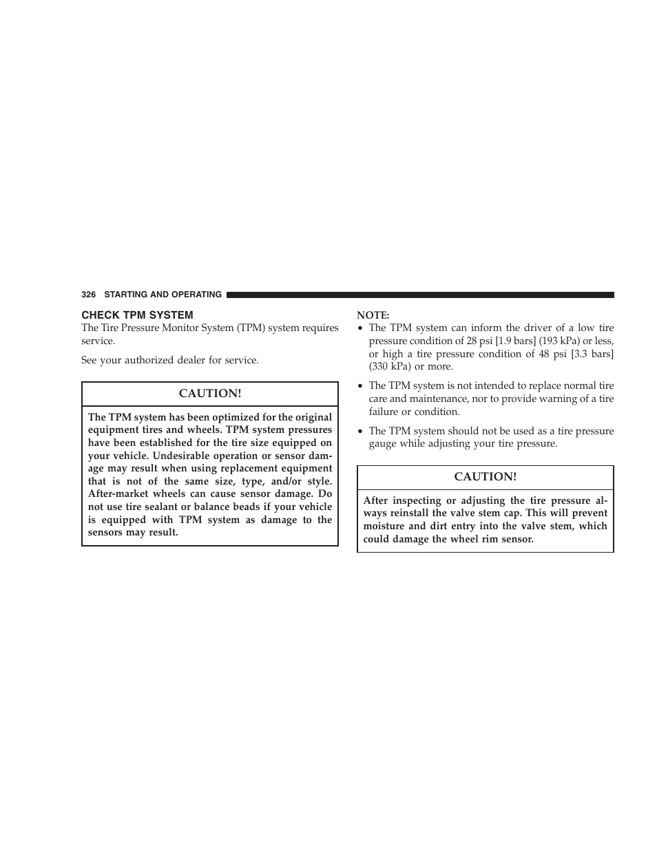 Check tpm system | Dodge 2005 Grand Caravan User Manual | Page 326 / 480
