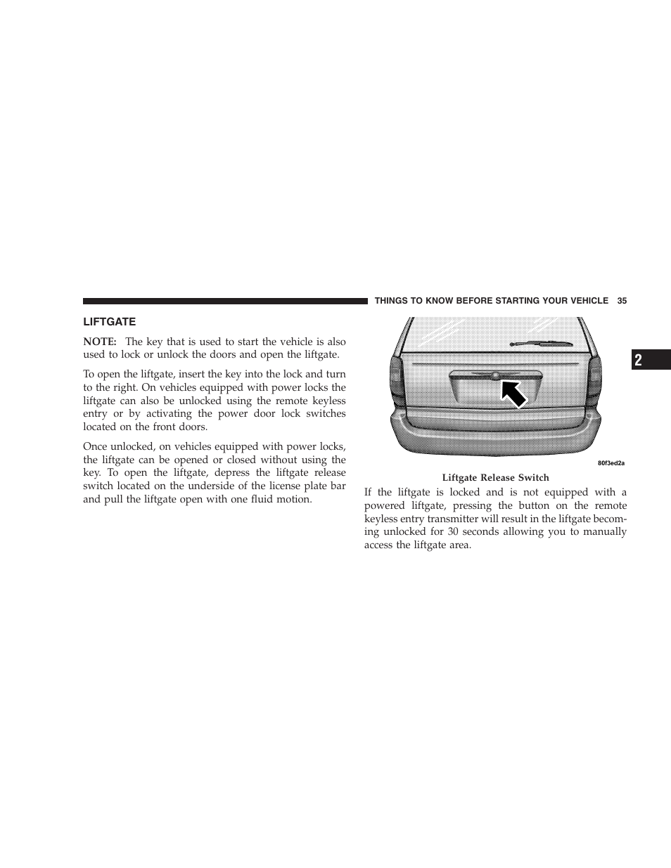Liftgate | Dodge 2005 Grand Caravan User Manual | Page 35 / 480