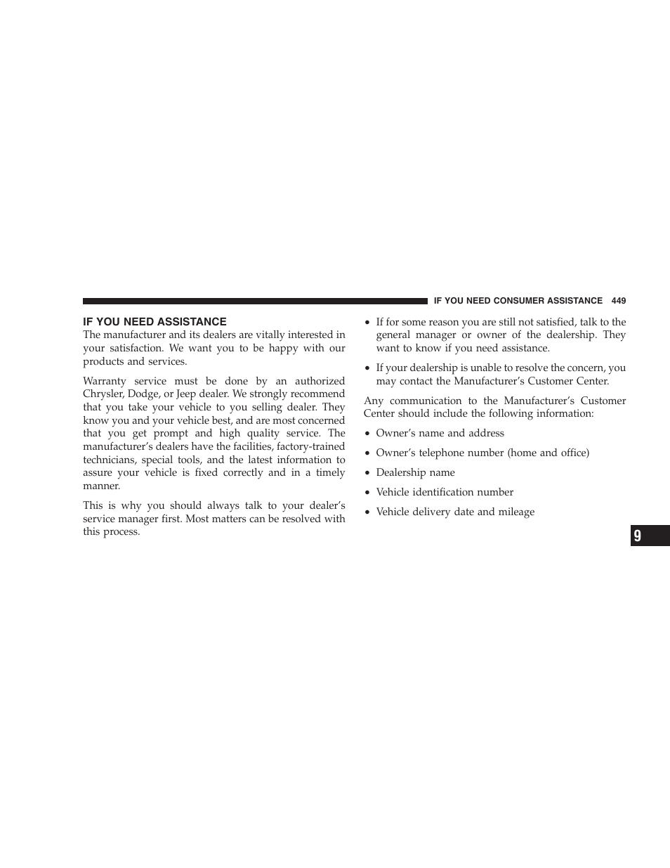 If you need assistance | Dodge 2005 Grand Caravan User Manual | Page 449 / 480