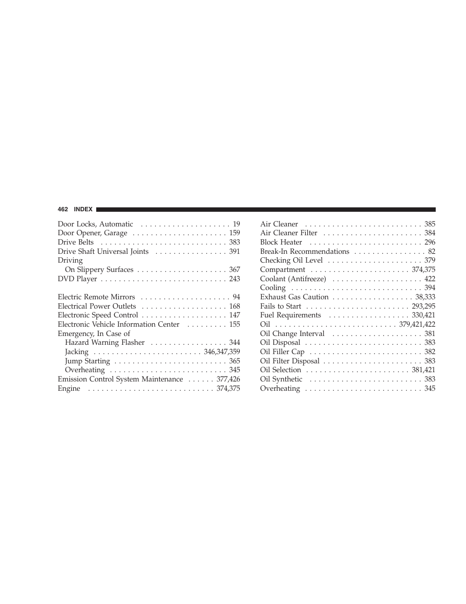 Dodge 2005 Grand Caravan User Manual | Page 462 / 480