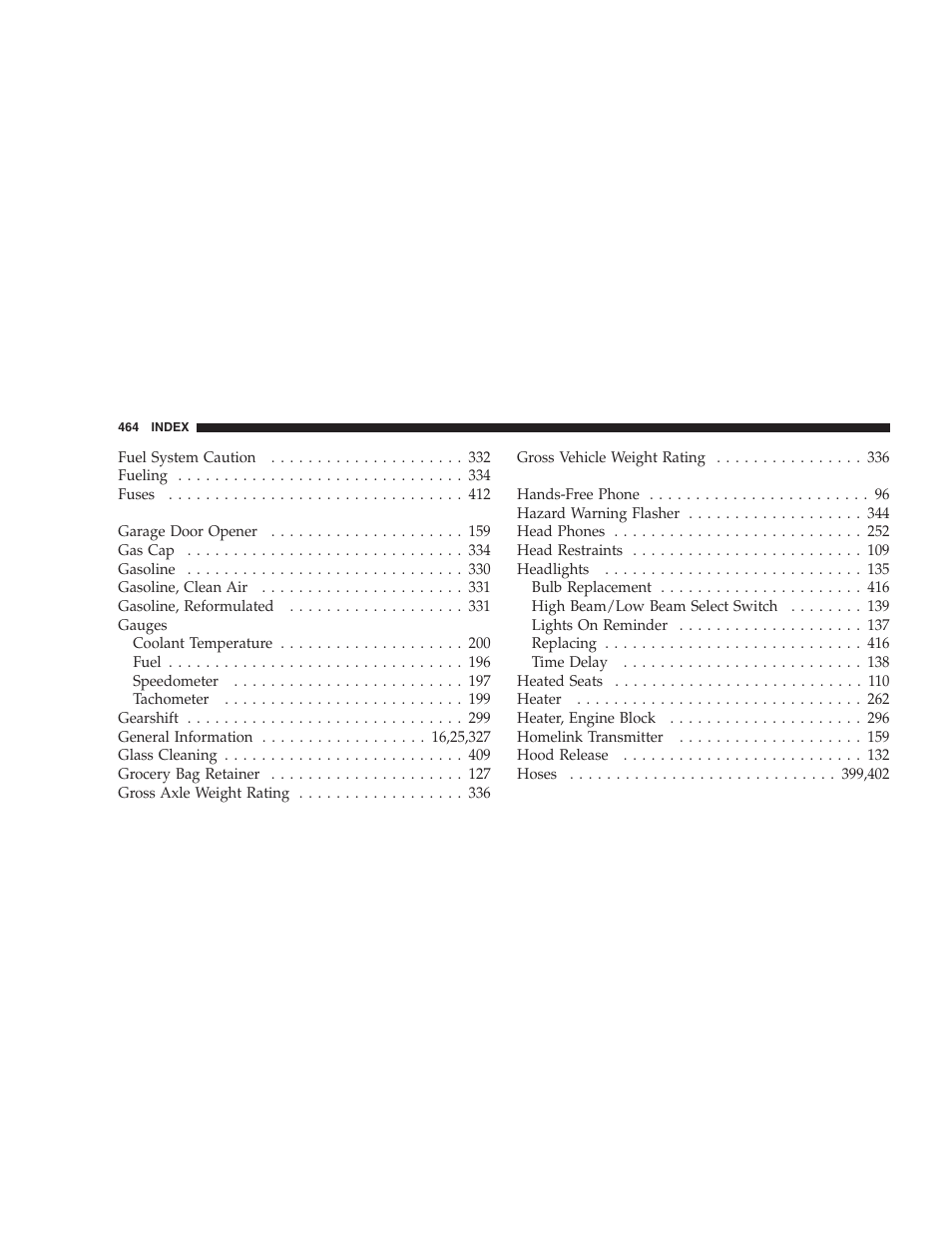 Dodge 2005 Grand Caravan User Manual | Page 464 / 480