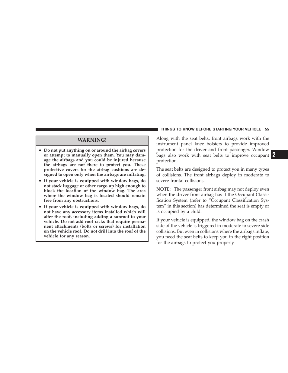 Dodge 2005 Grand Caravan User Manual | Page 55 / 480