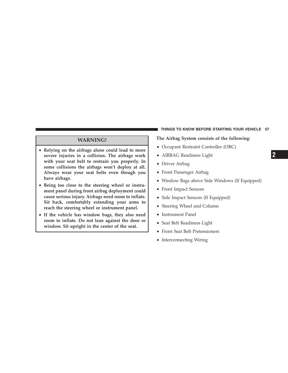 Dodge 2005 Grand Caravan User Manual | Page 57 / 480