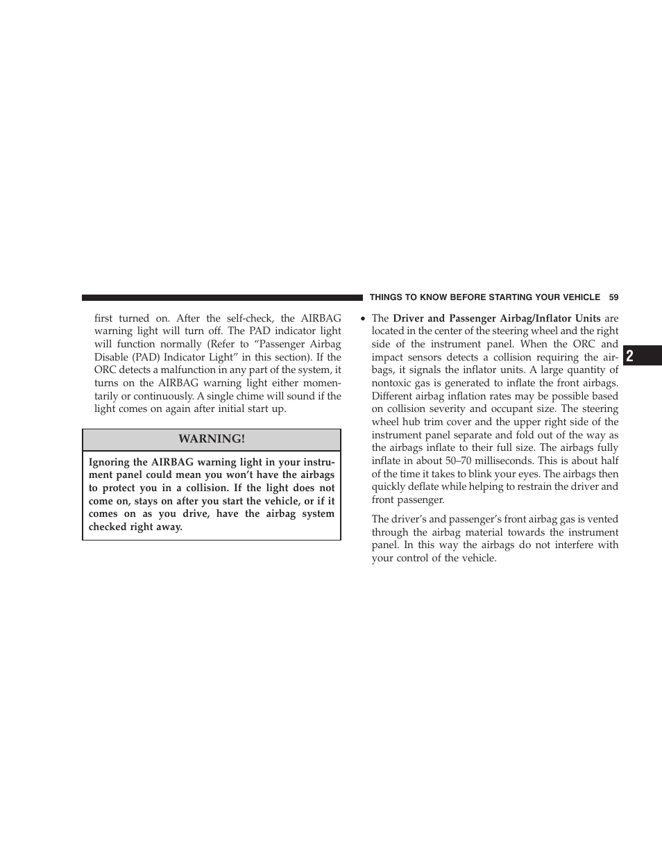 Dodge 2005 Grand Caravan User Manual | Page 59 / 480