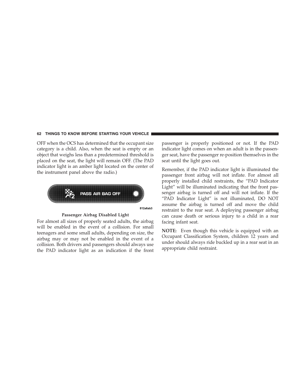 Dodge 2005 Grand Caravan User Manual | Page 62 / 480