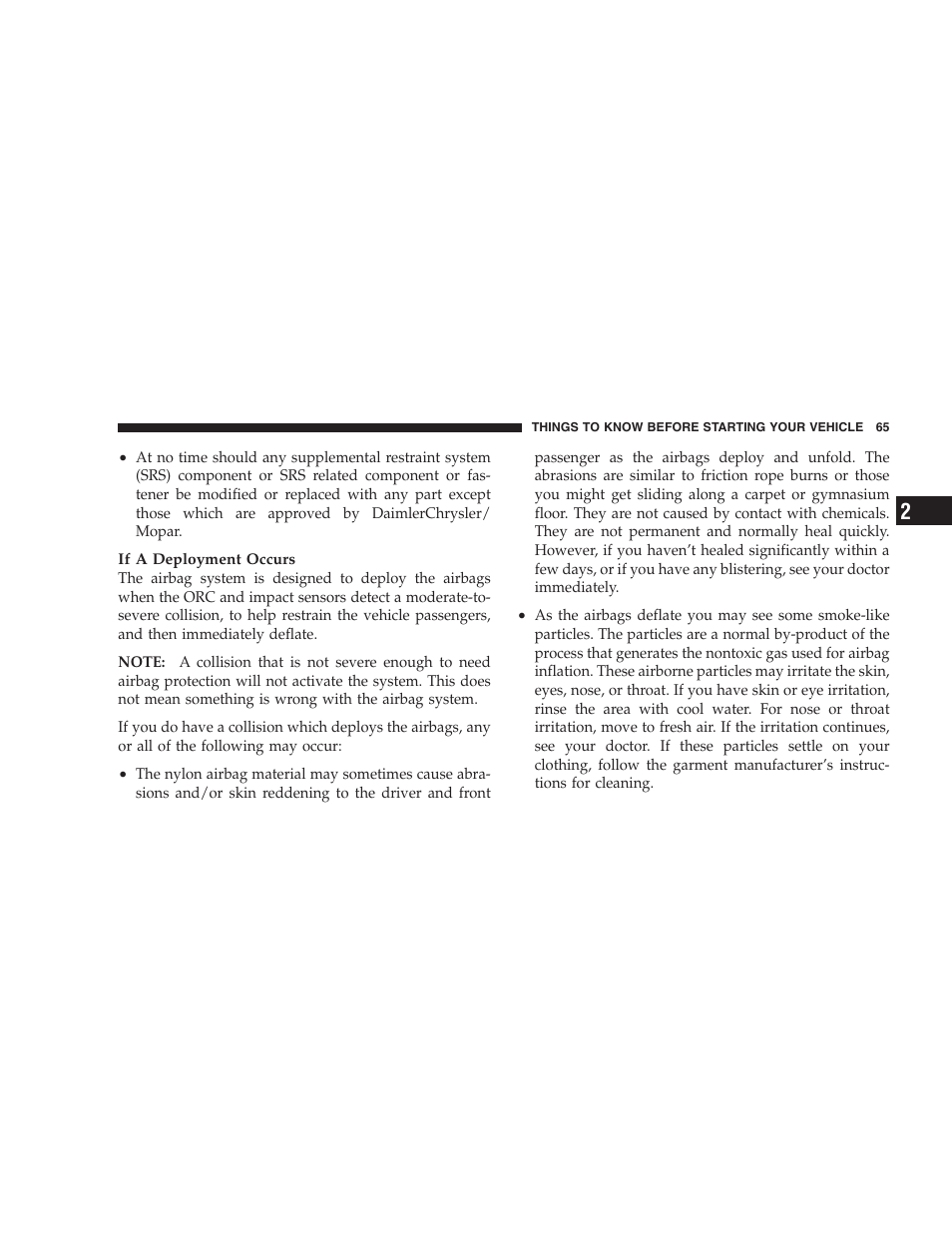 Dodge 2005 Grand Caravan User Manual | Page 65 / 480