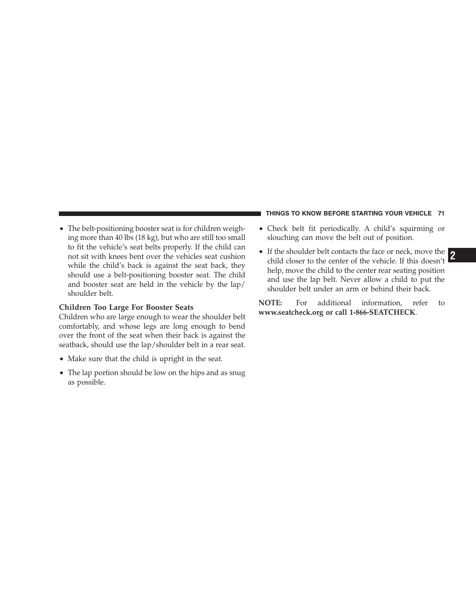 Dodge 2005 Grand Caravan User Manual | Page 71 / 480