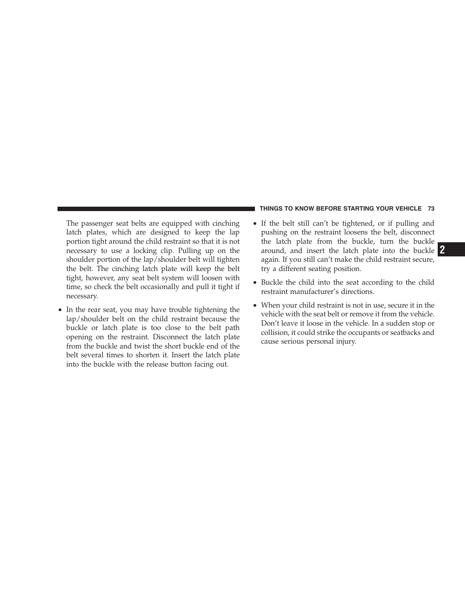 Dodge 2005 Grand Caravan User Manual | Page 73 / 480