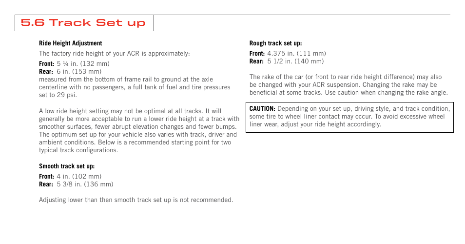 6 track set up | Dodge 2008 Viper Supplement User Manual | Page 20 / 28