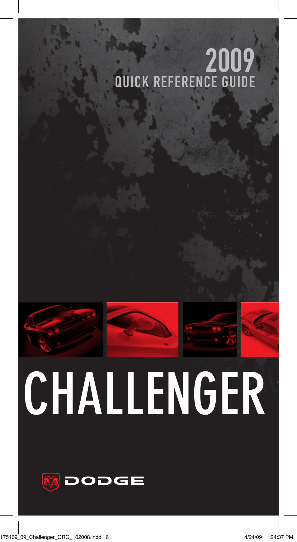 Dodge 2009 Challenger - Quick Reference Guide User Manual | 12 pages