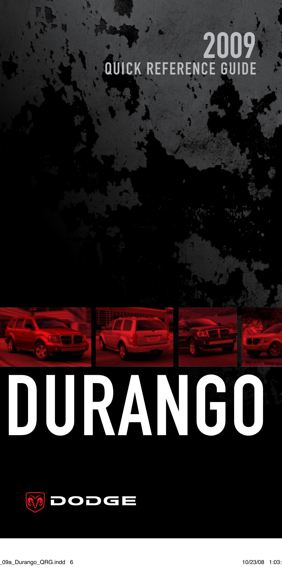 Dodge 2009 Durango - Quick Reference Guide User Manual | 12 pages