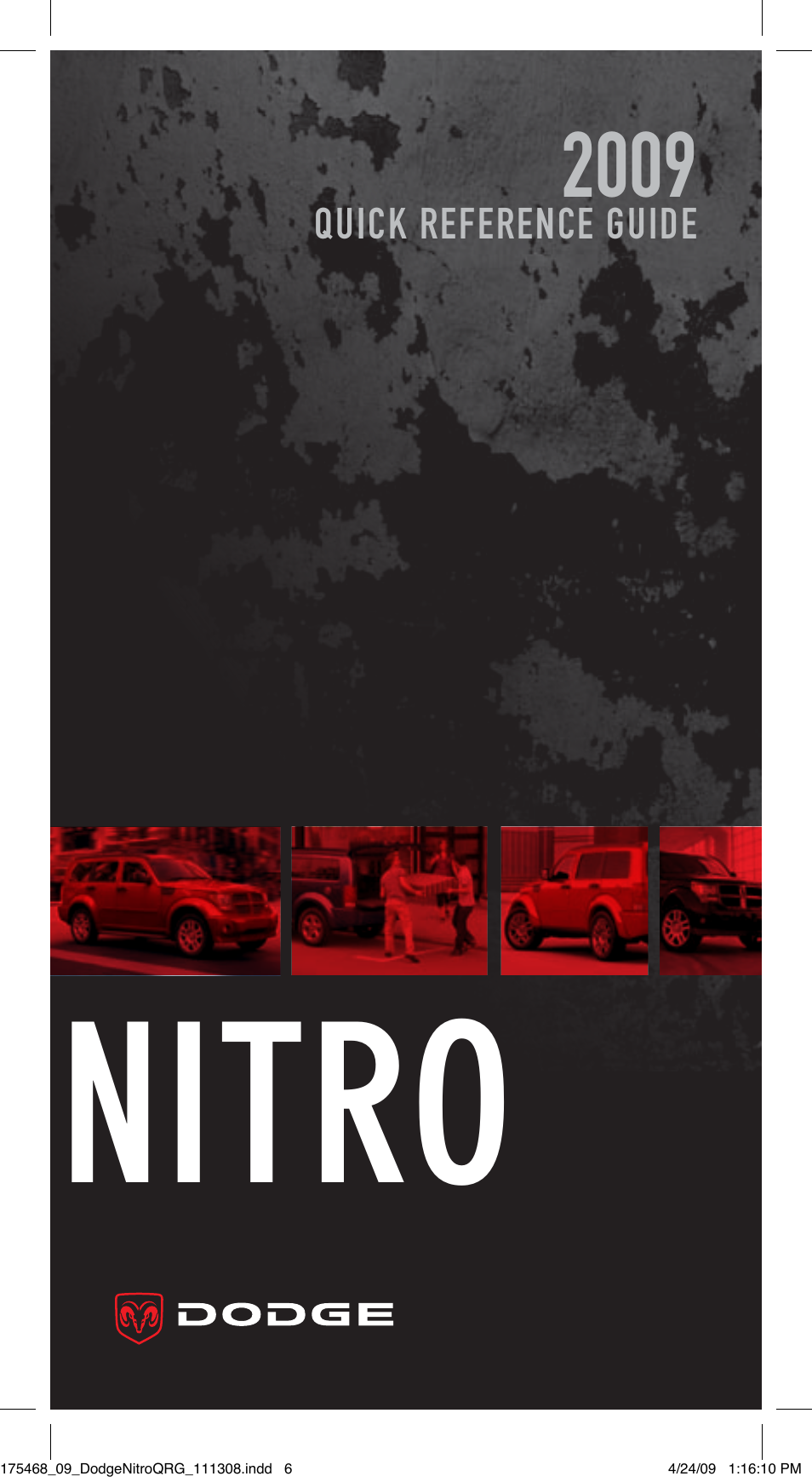 Dodge 2009 Nitro - Quick Reference Guide User Manual | 12 pages