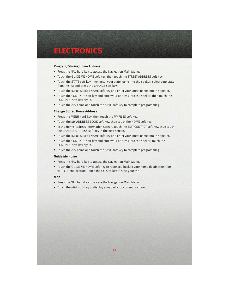 Electronics | Dodge 2010 Avenger - Quick Reference Guide User Manual | Page 32 / 76