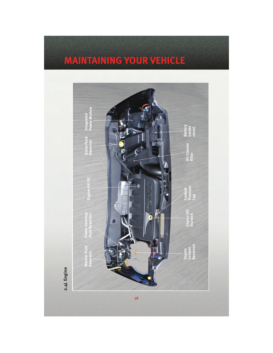 4l engine, Maintaining your vehicle | Dodge 2010 Caliber - Quick Reference Guide User Manual | Page 60 / 76