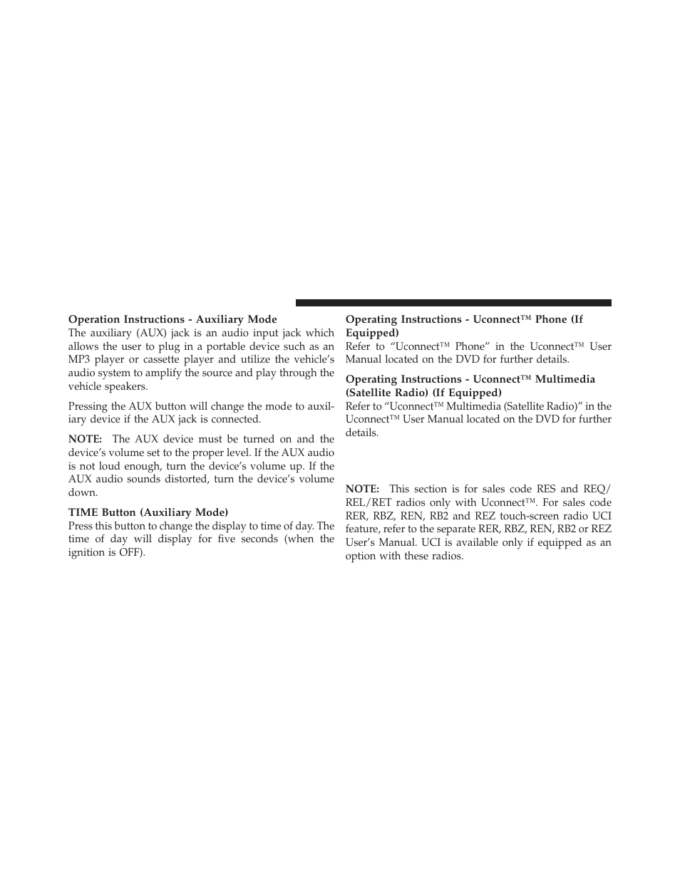Universal consumer interface (uci) 0.5, If equipped | Dodge 2010 Challenger - Owner Manual User Manual | Page 220 / 477