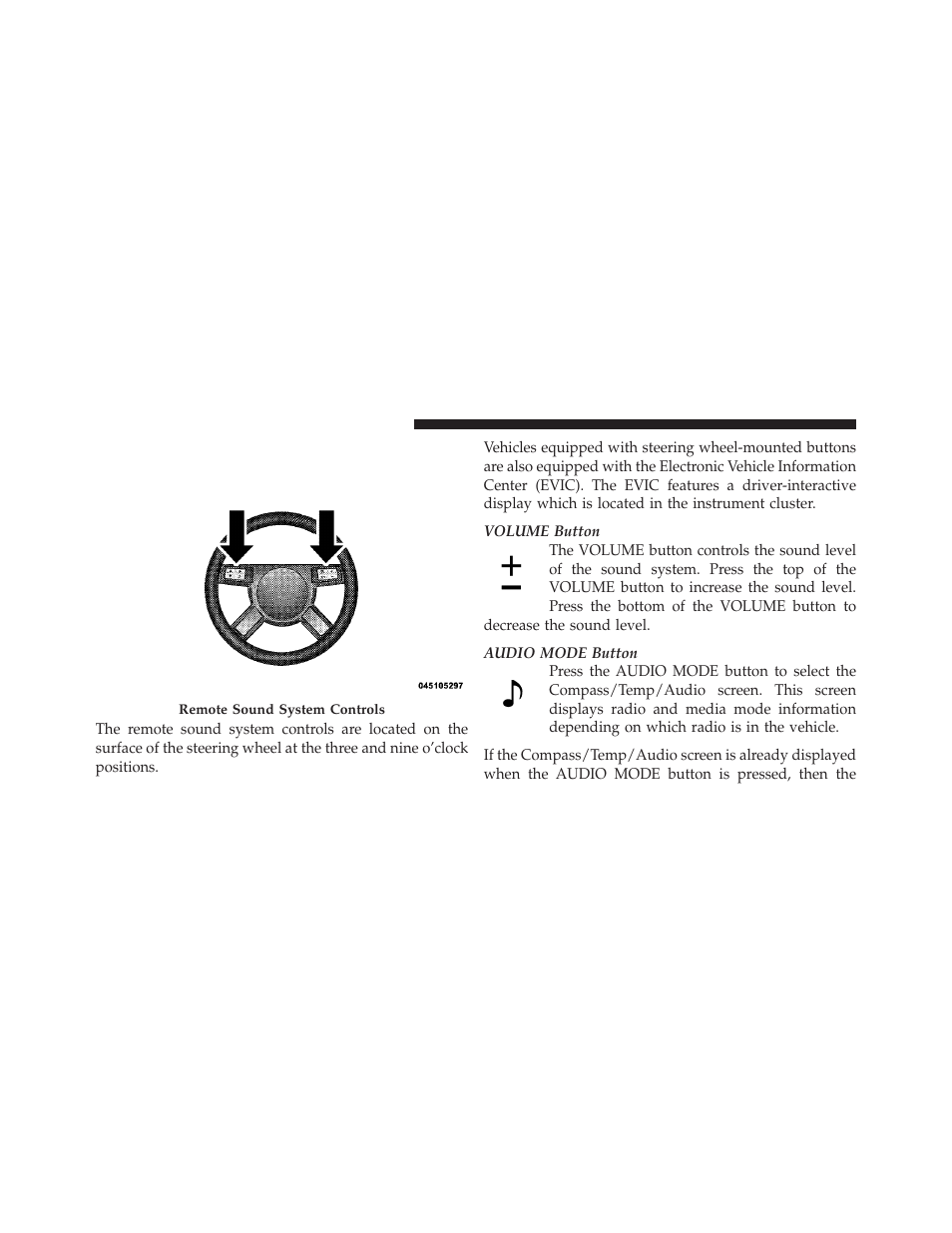 Remote sound system controls — if equipped, Remote sound system controls, If equipped | Dodge 2010 Challenger - Owner Manual User Manual | Page 232 / 477