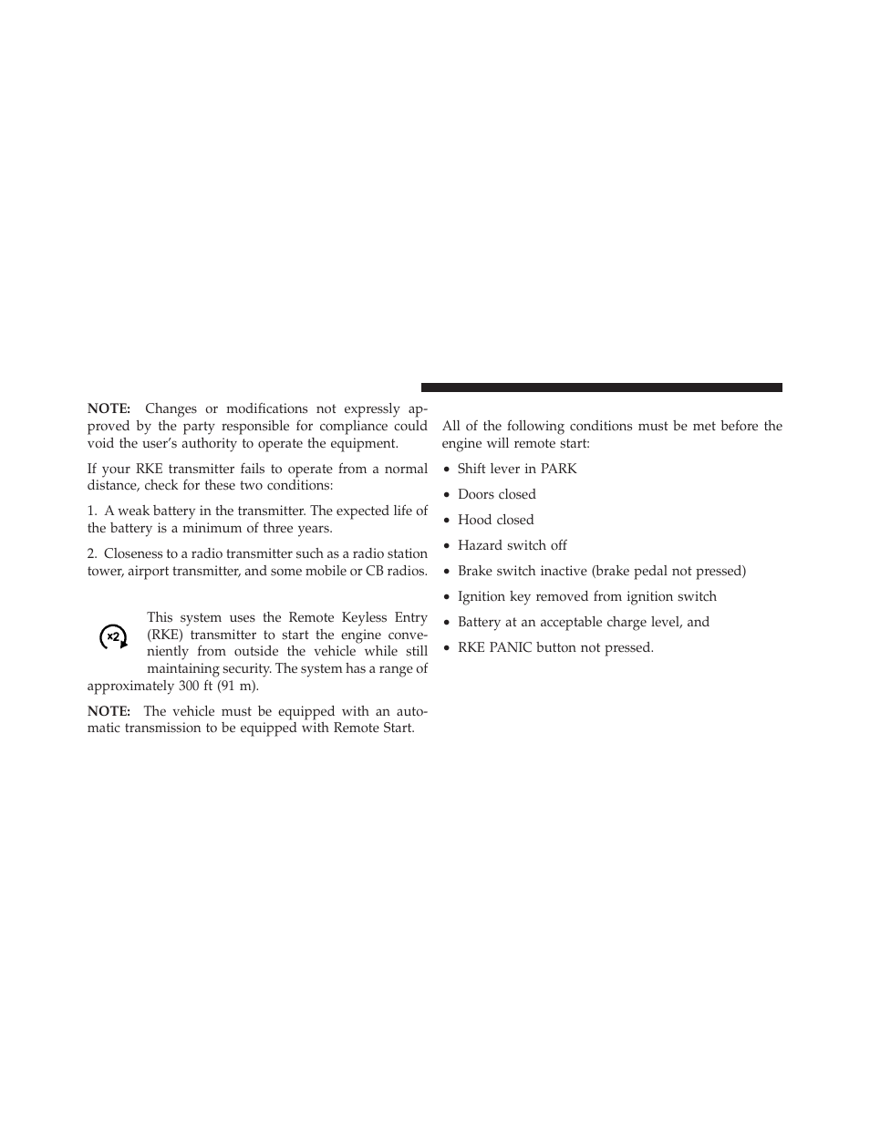 Remote starting system, How to use remote start | Dodge 2010 Challenger - Owner Manual User Manual | Page 28 / 477