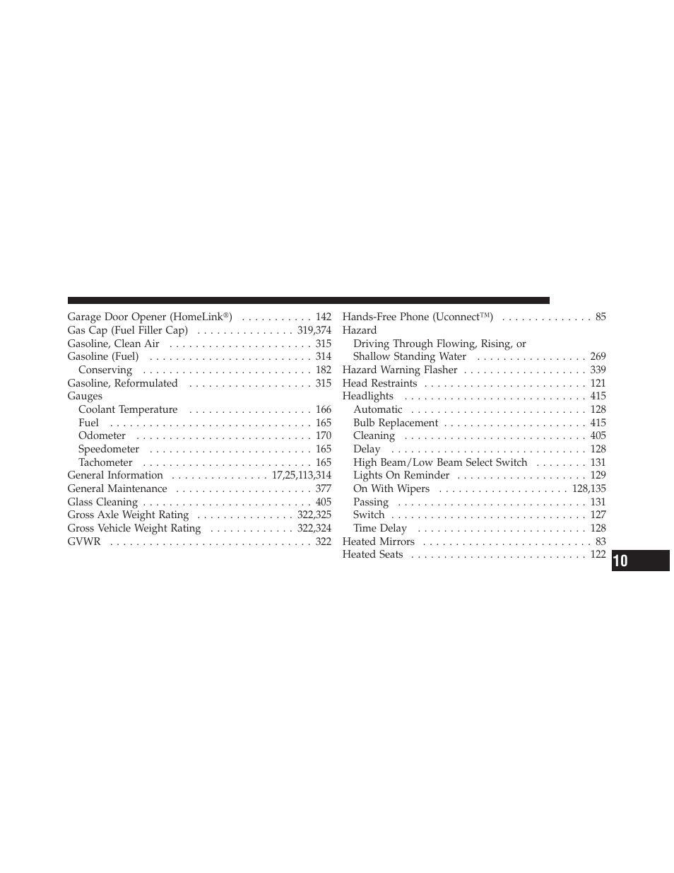 Dodge 2010 Challenger - Owner Manual User Manual | Page 463 / 477