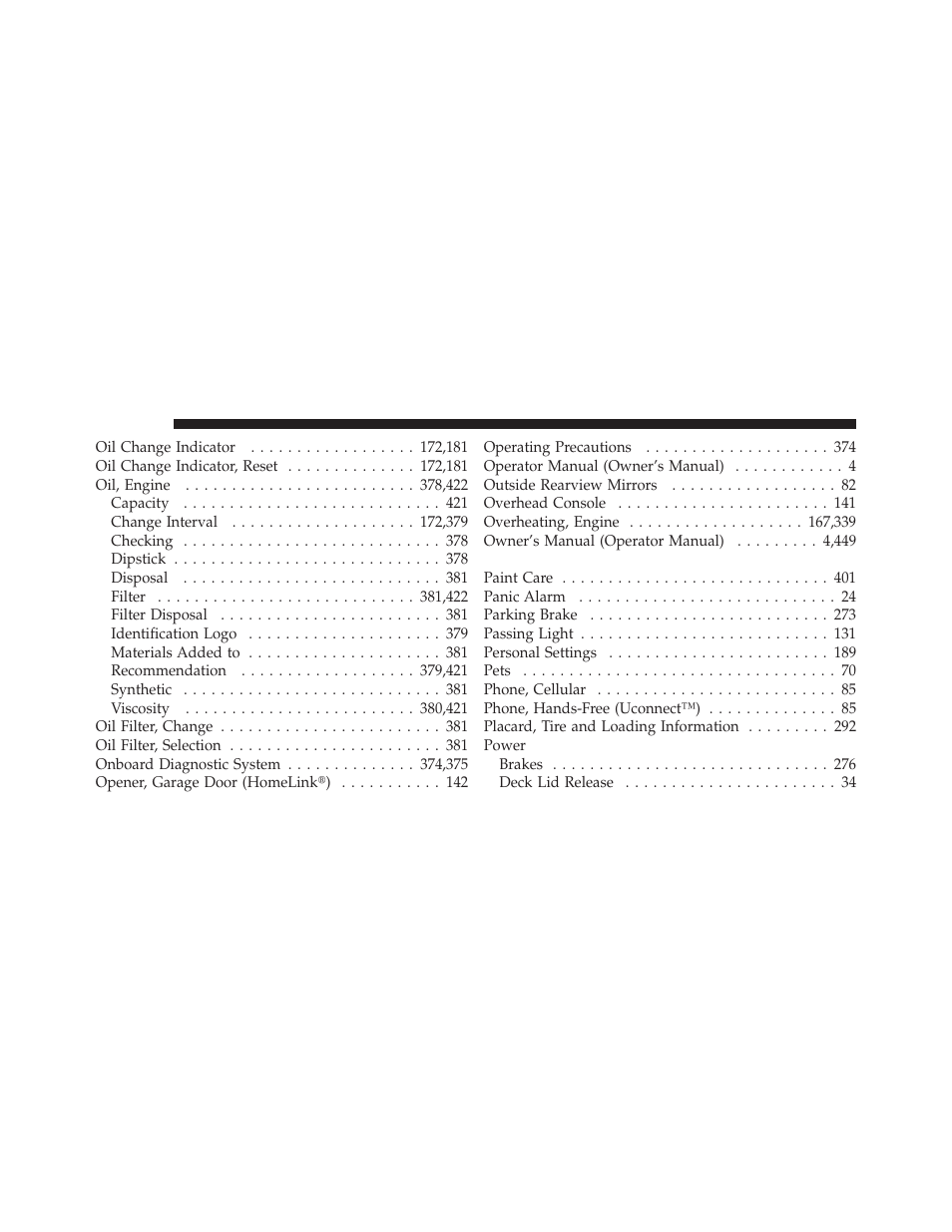 Dodge 2010 Challenger - Owner Manual User Manual | Page 468 / 477