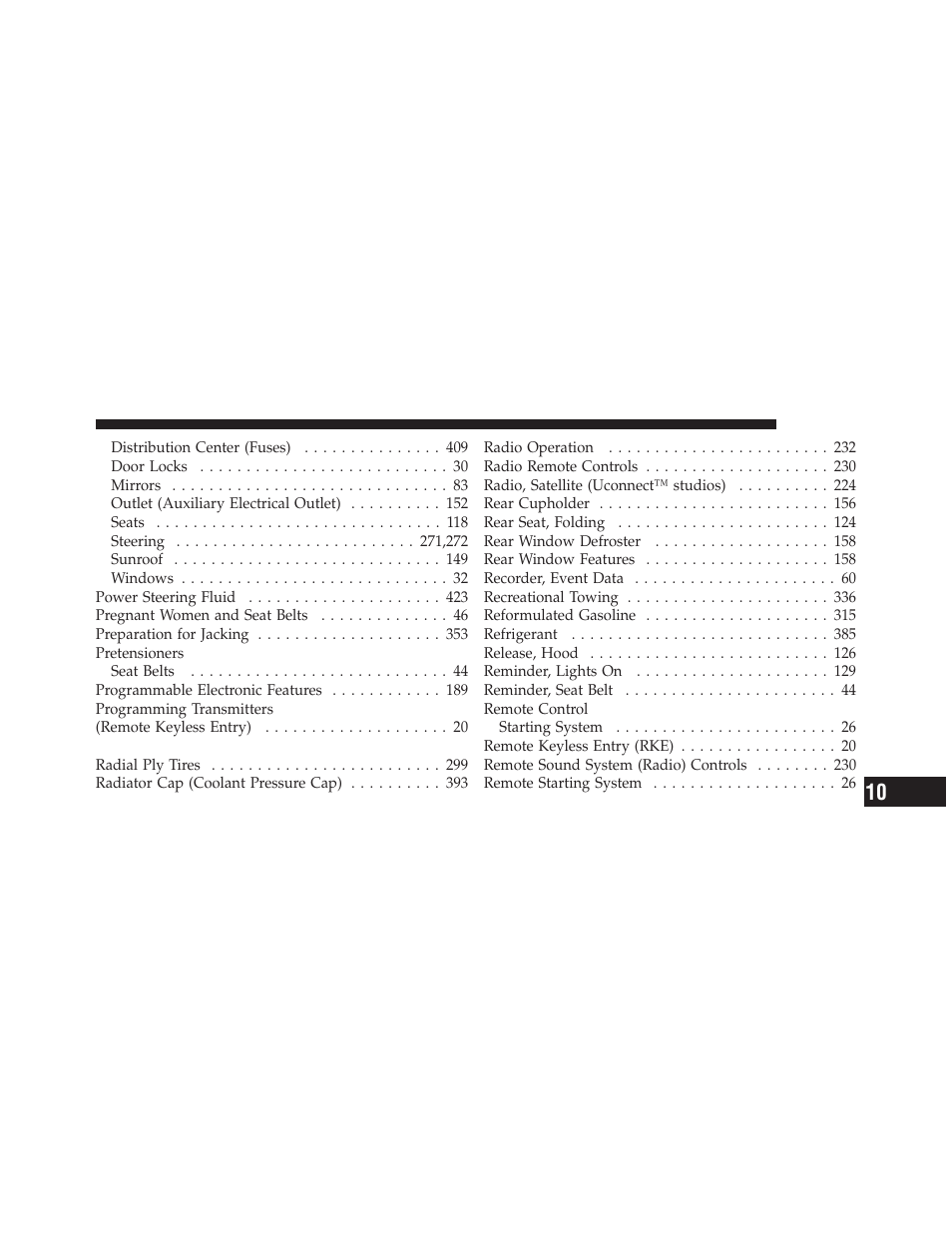 Dodge 2010 Challenger - Owner Manual User Manual | Page 469 / 477