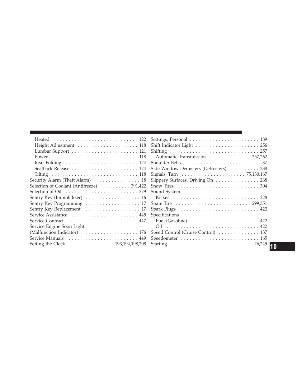 Dodge 2010 Challenger - Owner Manual User Manual | Page 471 / 477