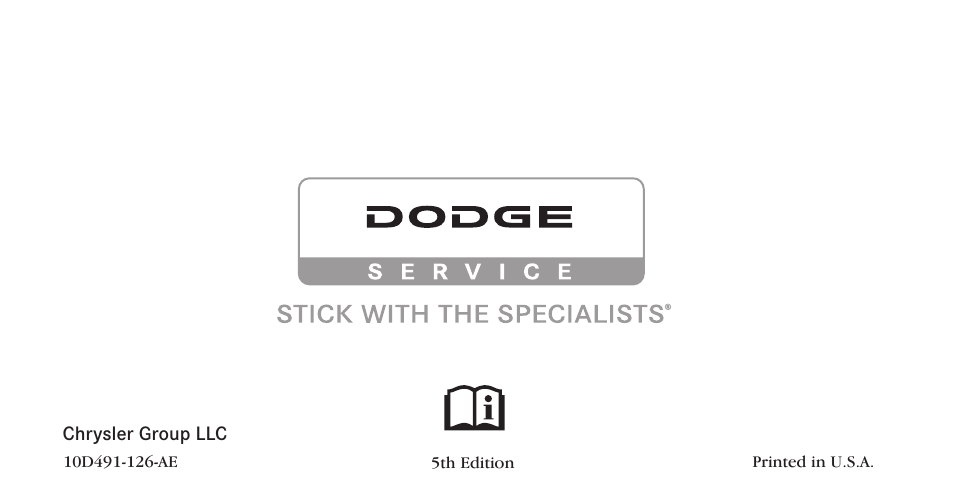 Dodge 2010 Challenger - Owner Manual User Manual | Page 477 / 477