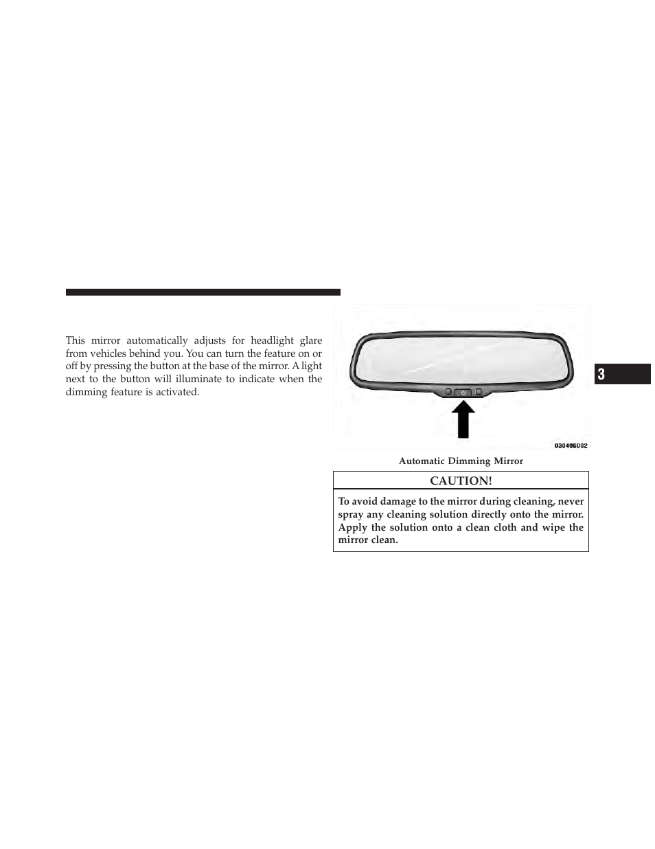 Mirrors, Automatic dimming mirror — if equipped | Dodge 2010 Challenger - Owner Manual User Manual | Page 83 / 477