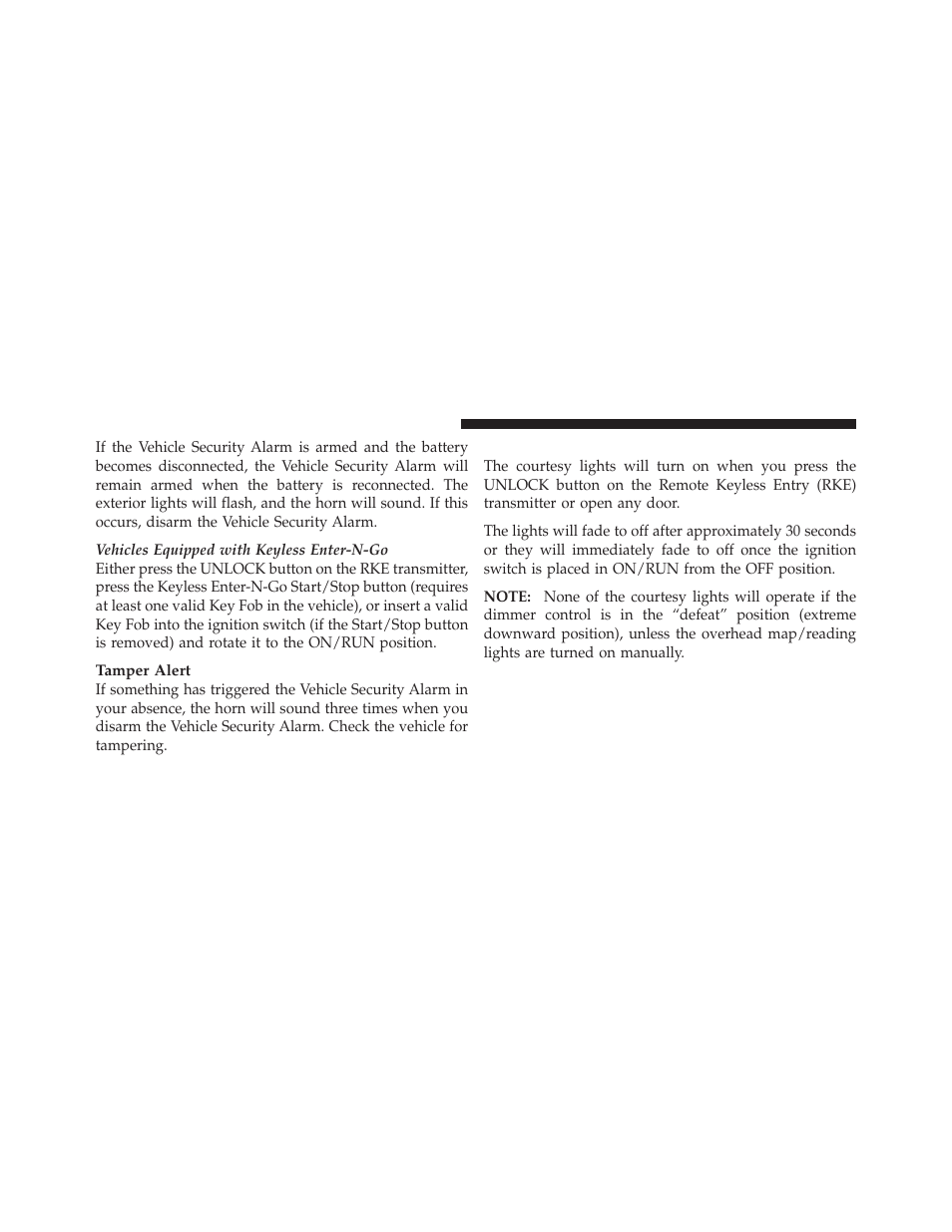 Illuminated entry | Dodge 2010 Challenger_SRT - Owner Manual User Manual | Page 22 / 444