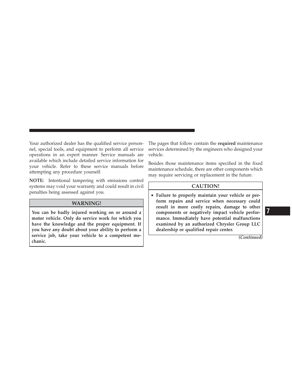 Dealer service, Maintenance procedures | Dodge 2010 Challenger_SRT - Owner Manual User Manual | Page 349 / 444