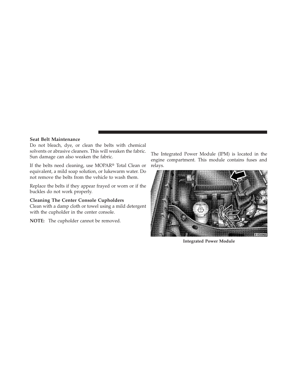 Fuses, Integrated power module (ipm) | Dodge 2010 Challenger_SRT - Owner Manual User Manual | Page 376 / 444