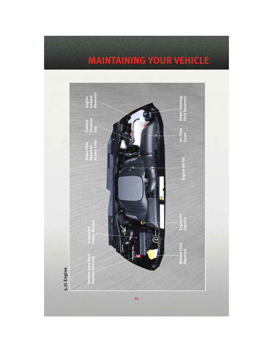 7l engine, Maintaining your vehicle | Dodge 2010 Charger_SRT - User Guide User Manual | Page 61 / 80