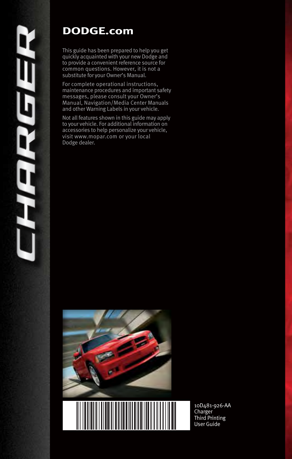 Dodge 2010 Charger_SRT - User Guide User Manual | Page 80 / 80